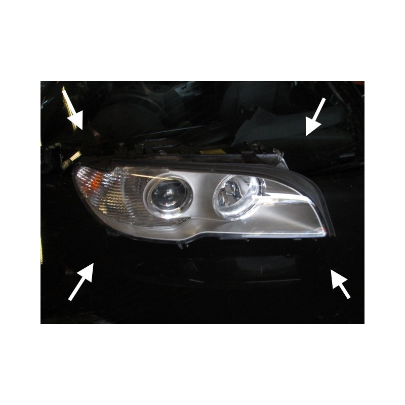 BMW E46 Facelift Headlight - Grey Insert