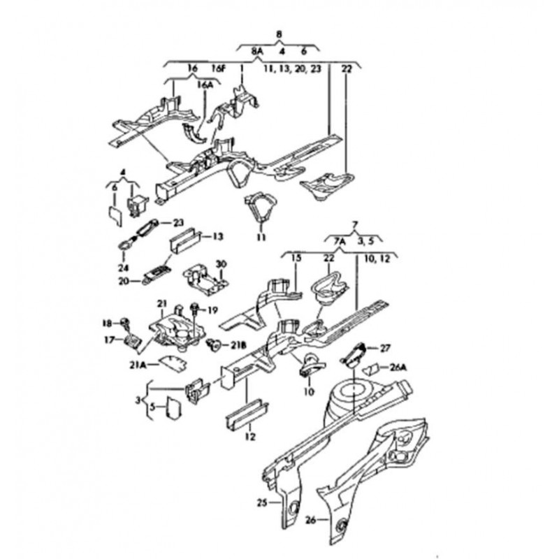 Offside Chassis Leg (S3 - Black)