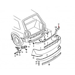 Rear light passenger trim (S3 - Black)