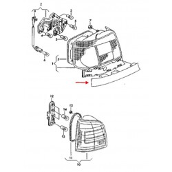 Rear light passenger trim (S3 - Black)