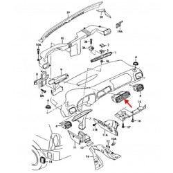 Centre dash air vent (S3 - facelift)