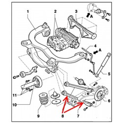 Passenger lower rear control arm (S3 - facelift)	