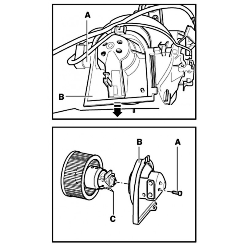 Heater fan motor (S3 - facelift)