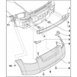 Rear Bumper (TT - Silver)